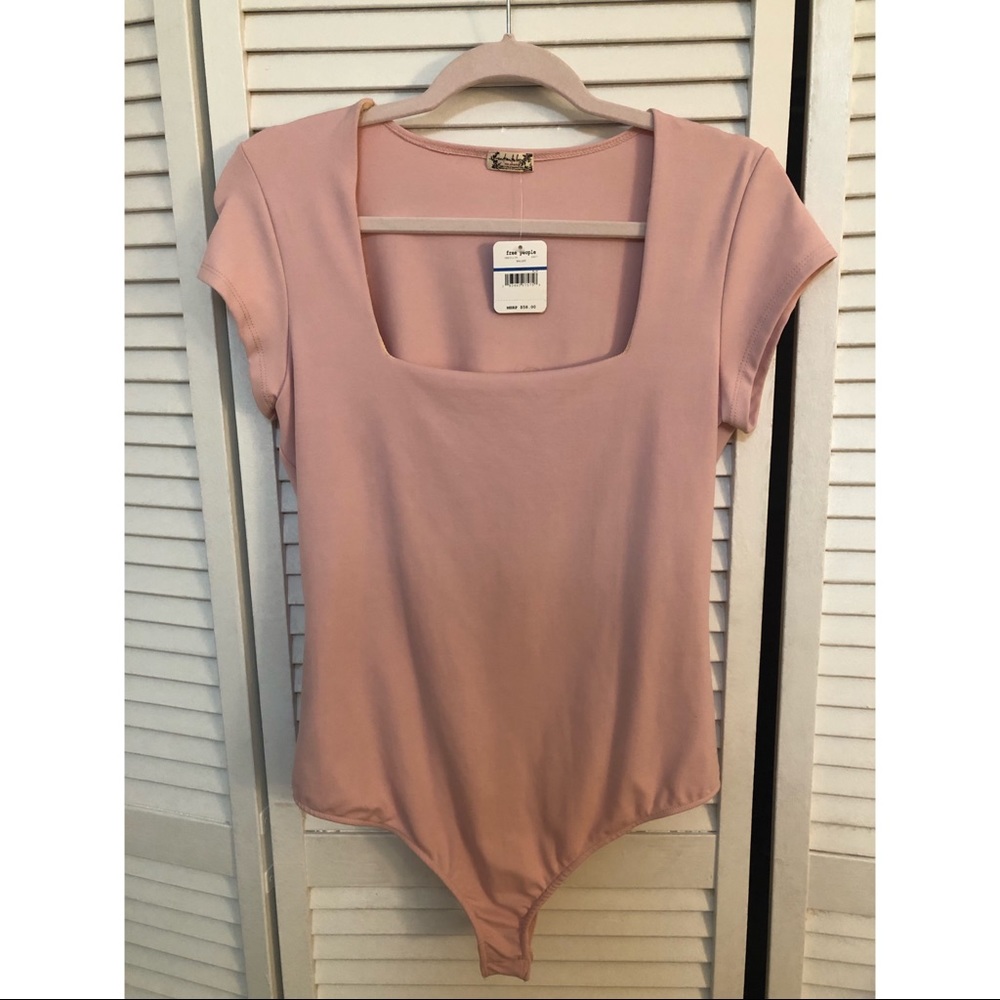 Free People Pink bodysuit